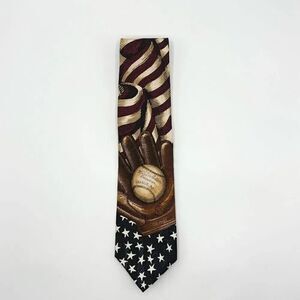 Tango by Max Raab Americana Baseball Neck Tie 49” Silk